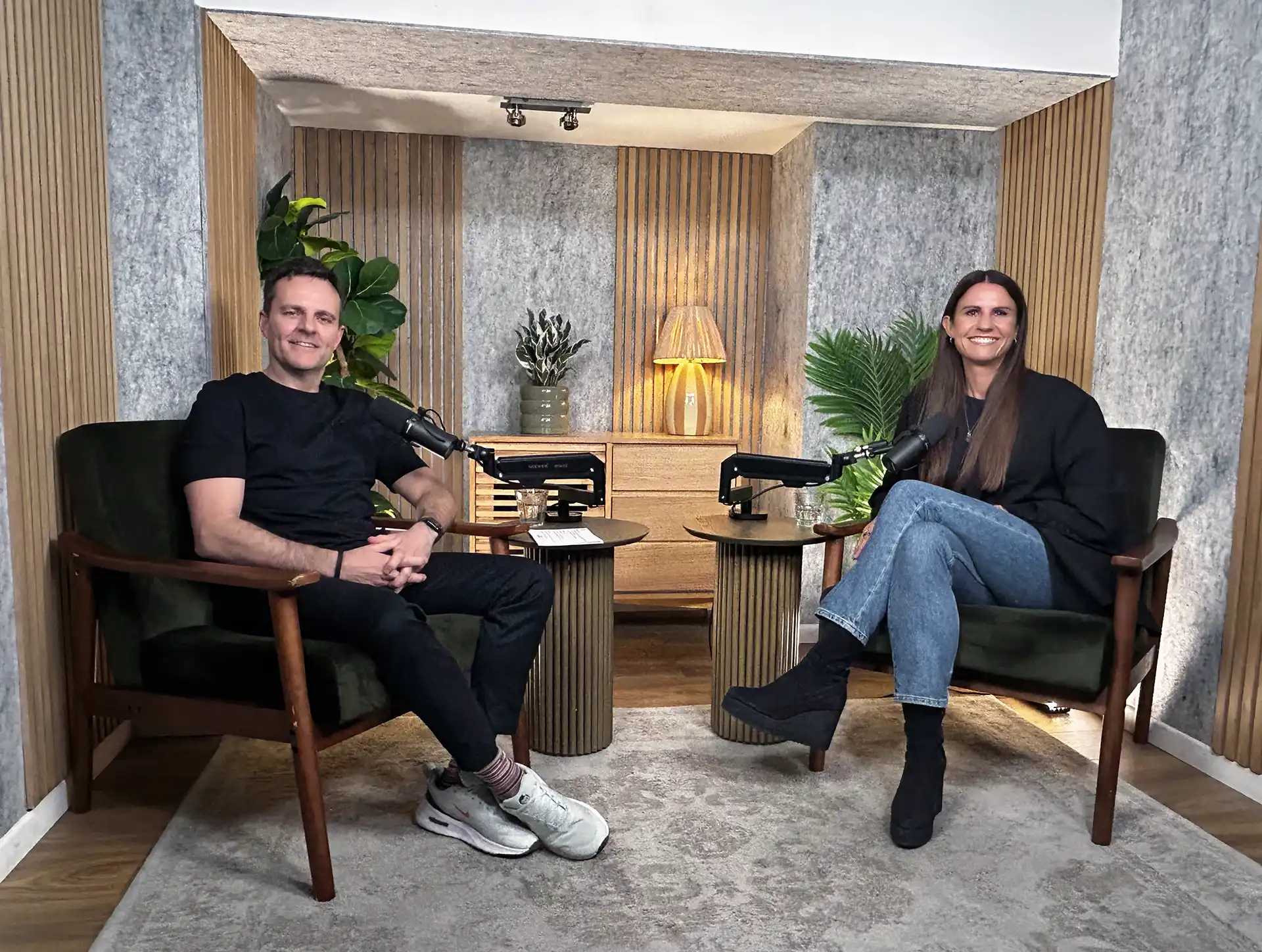 Elly Sherwin and Ride Shotgun founder discussing B2B marketing strategy on the Fundment podcast