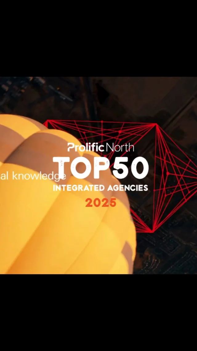 🎉 We’ve hit #7 on @prolific_north’s Top 50 Integrated Agencies list.

Proud? Always.
Done growing? Not even close.
 
💥 Big thanks to the team, our clients, and everyone backing the journey.
 
Our Group MD Mark Mallinder spoke to Prolific North about what’s powering the momentum and what’s next.
 
Blog + interview links in our bio.
 
#rideasone #ProlificNorth #agencygrowth #integratedagency #digitalmarketing #agencylife